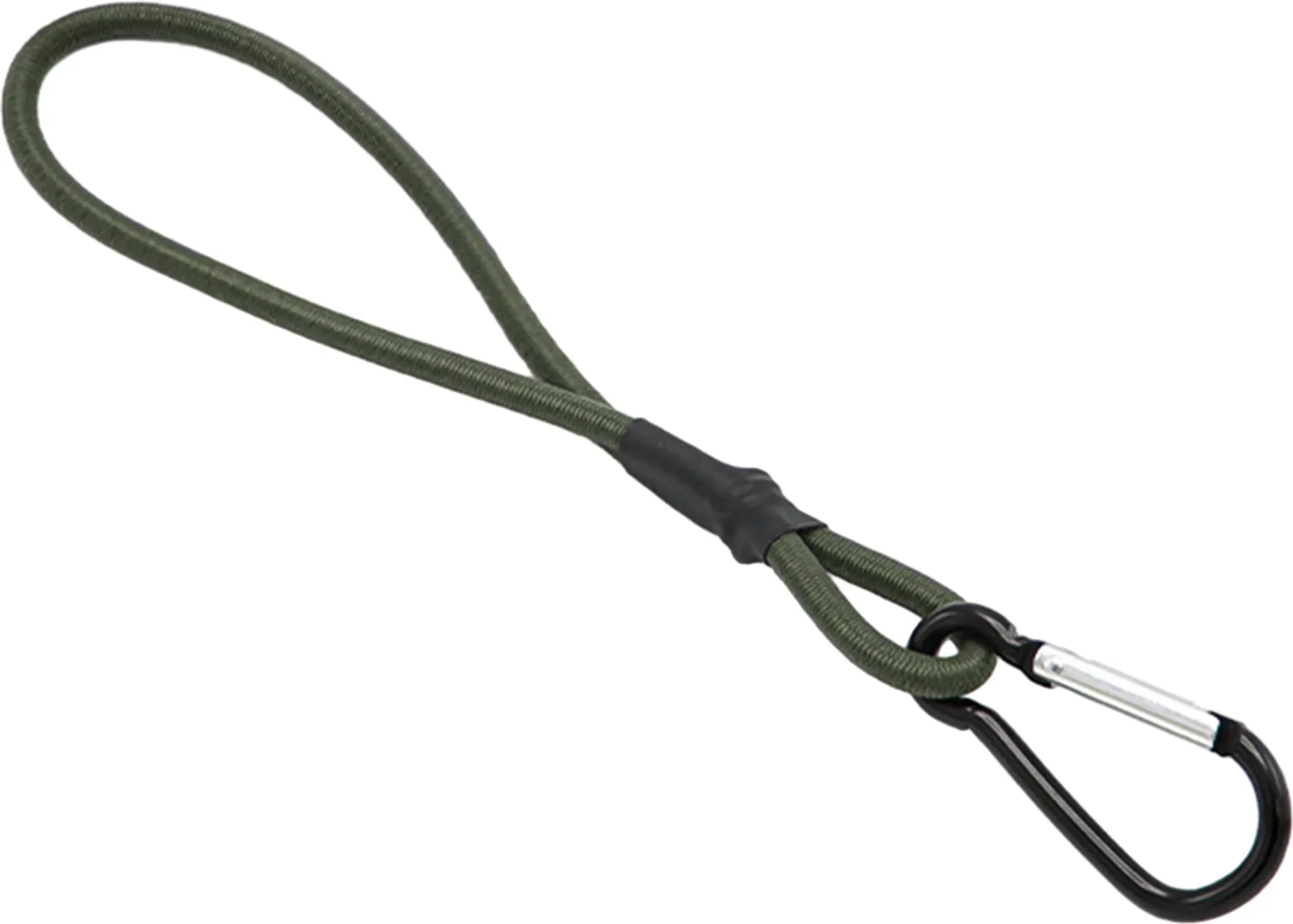 Elastisches Bungee-Seil mit Karabiner – Hochleistungsgurt, Armeegrün