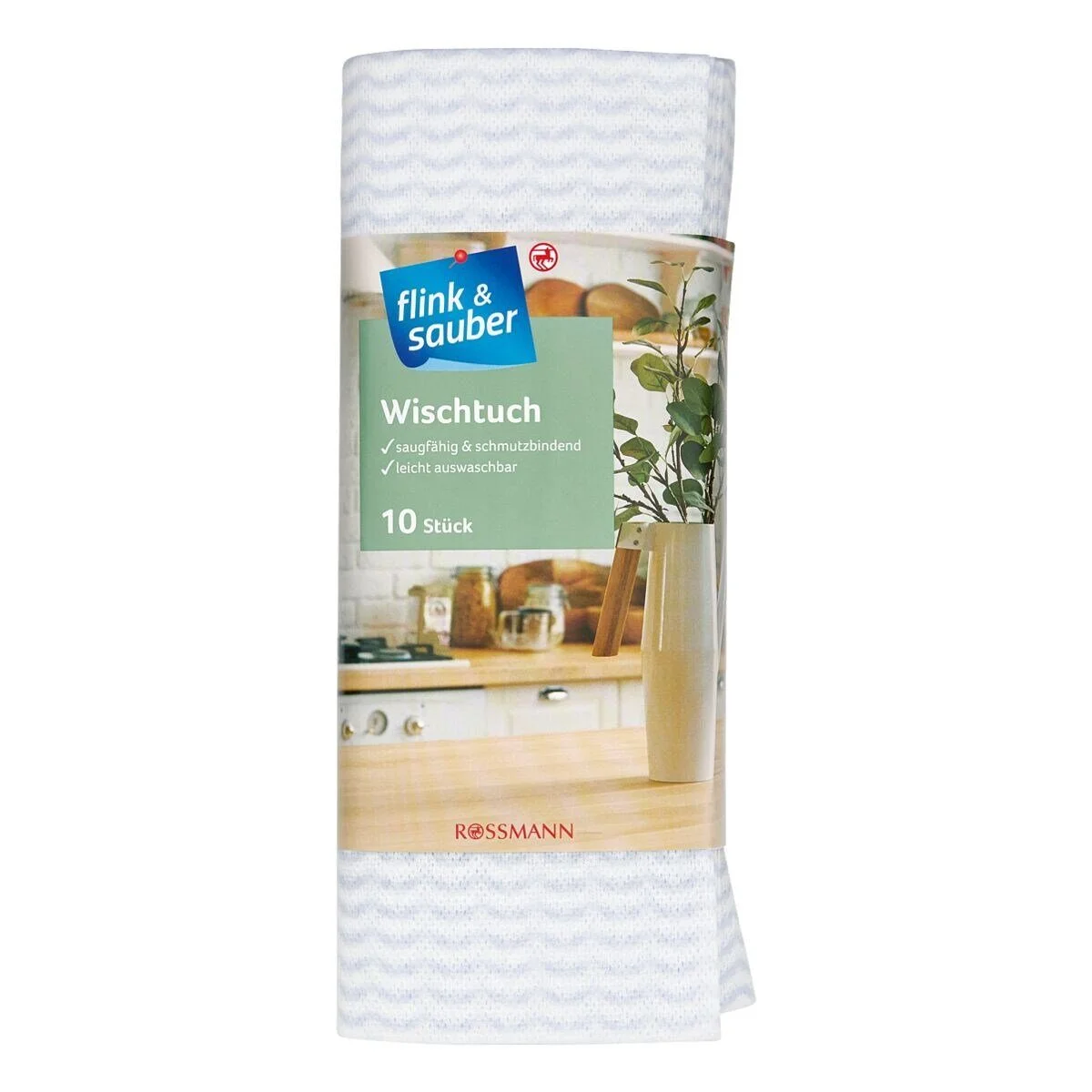 FLINK & SAUBER – Reinigungstücher 10er-Pack, 38 x 50 cm