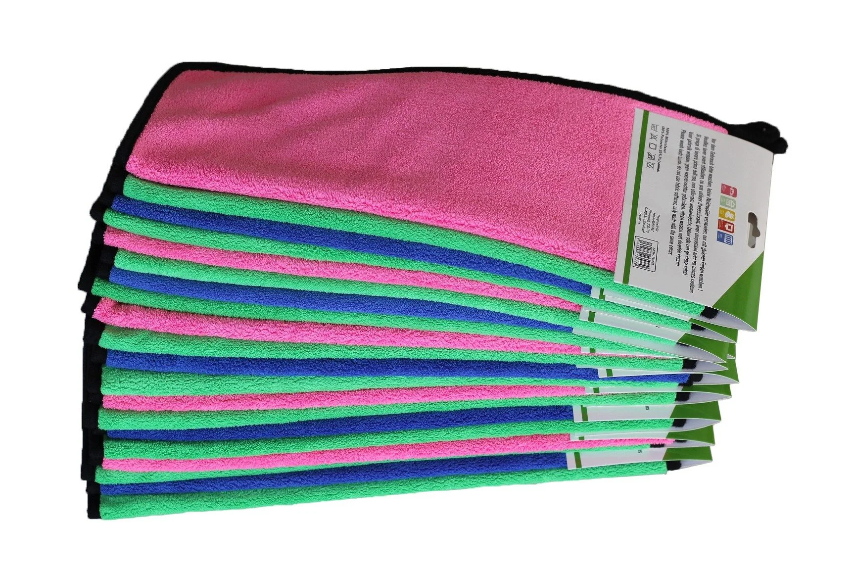 HH-HAUSHALT – Microfaser-Tücher mit weicher Struktur, 2er-Set, 30 x 30 cm, 500 GSM