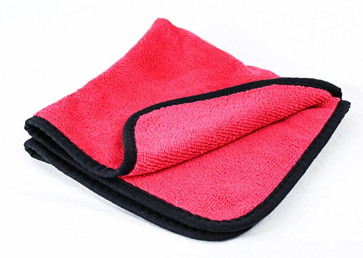 STOLZ GmbH Microfasertuch 40 x 40 cm – Reinigungstuch Rot/Schwarz