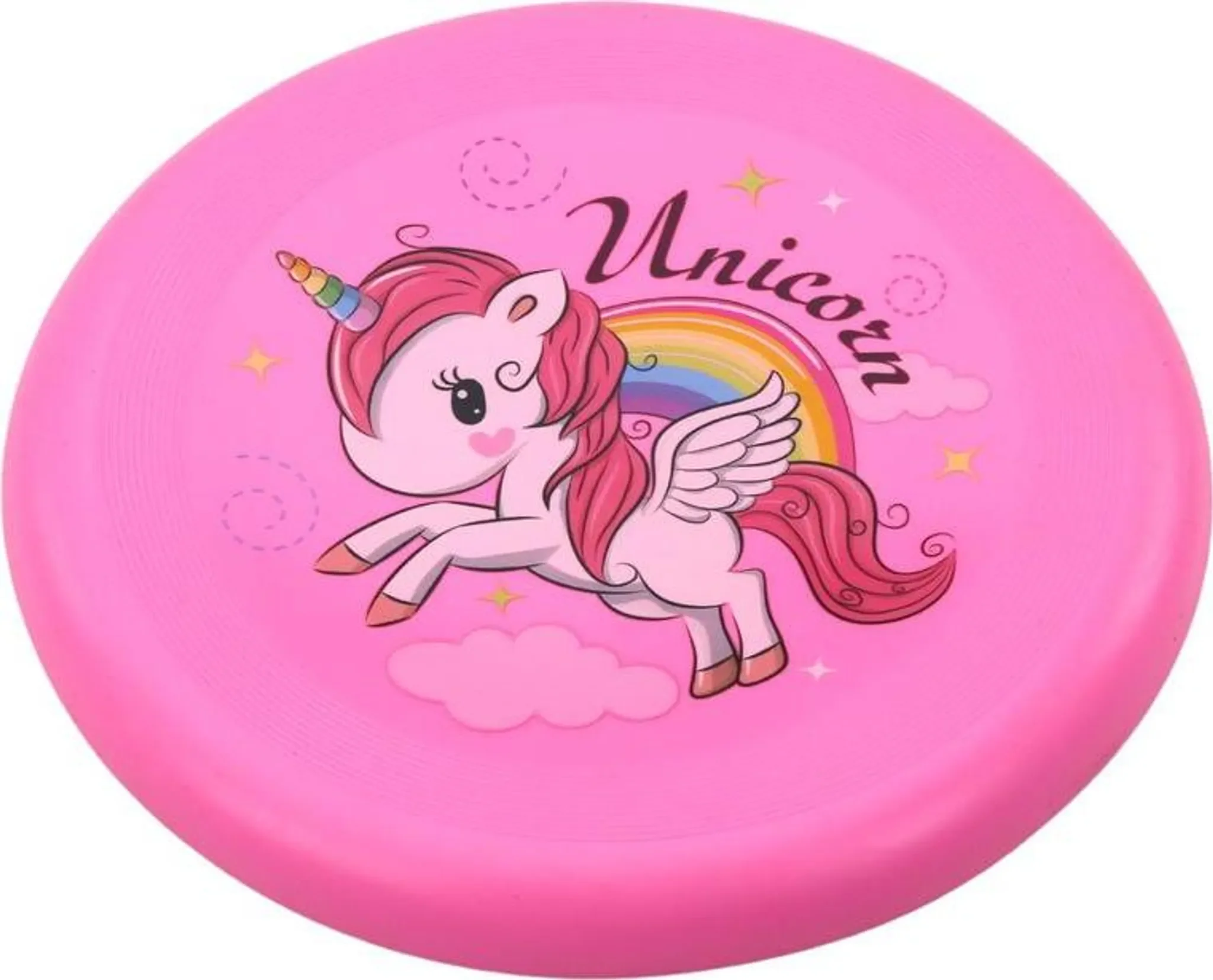 Fliegende Frisbeescheibe „Pink Unicorn“ – Ø 20 cm, rosa