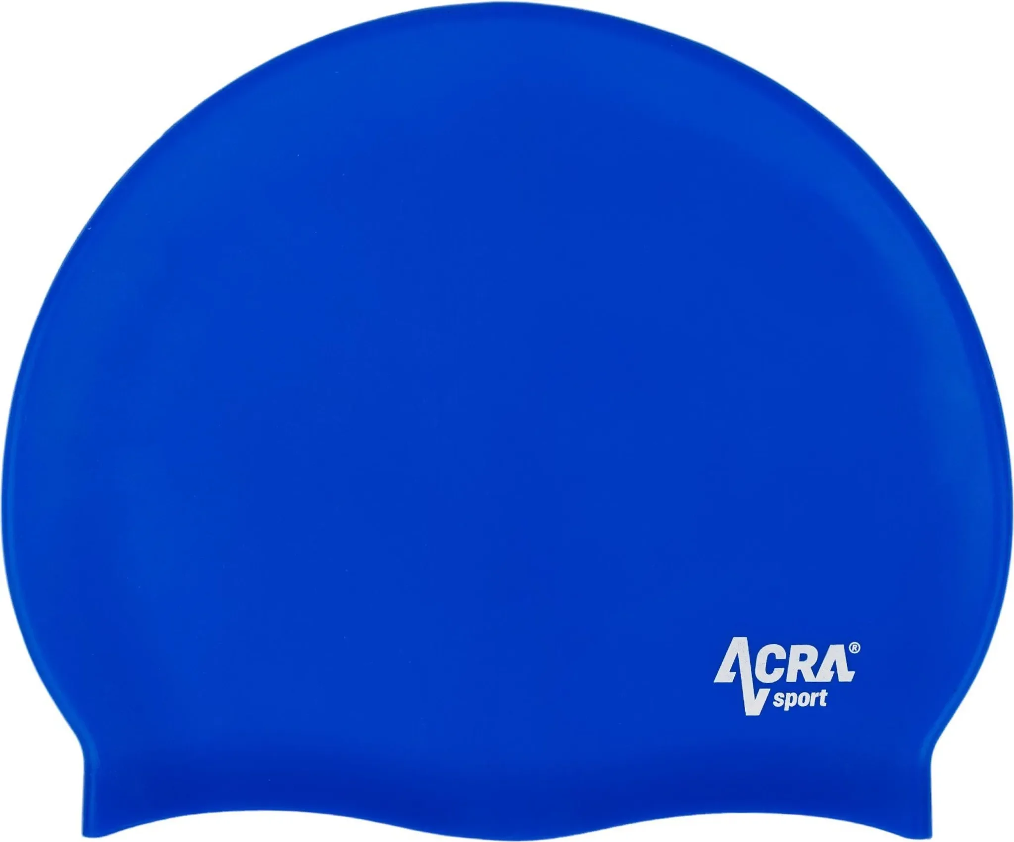 ACRA Schwimmkappe „BLUE“ – Silikon-Badekappe für Erwachsene