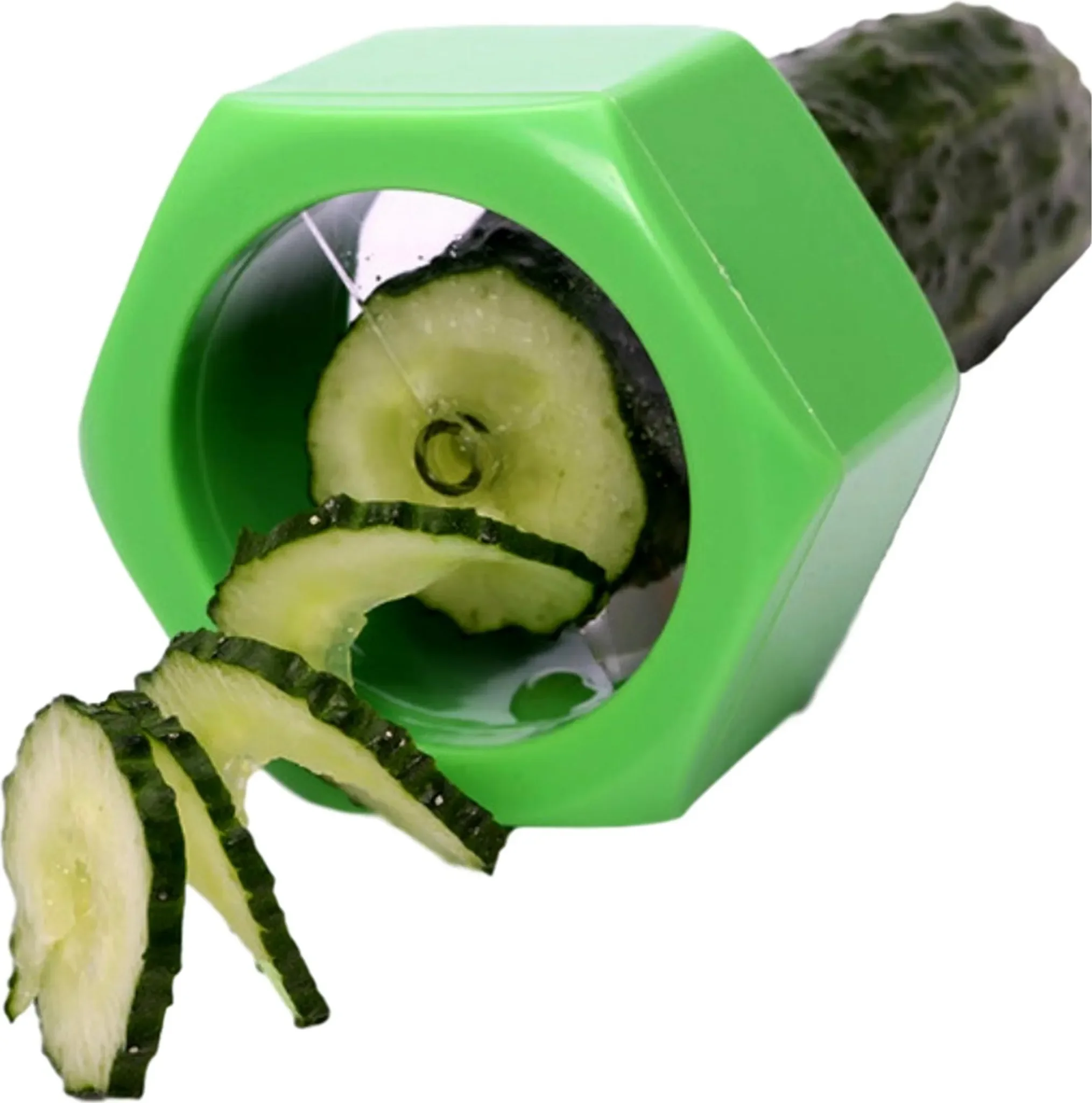 BAYLI Gurken Spiralschneider – Manuell, Kunststoff – Grün