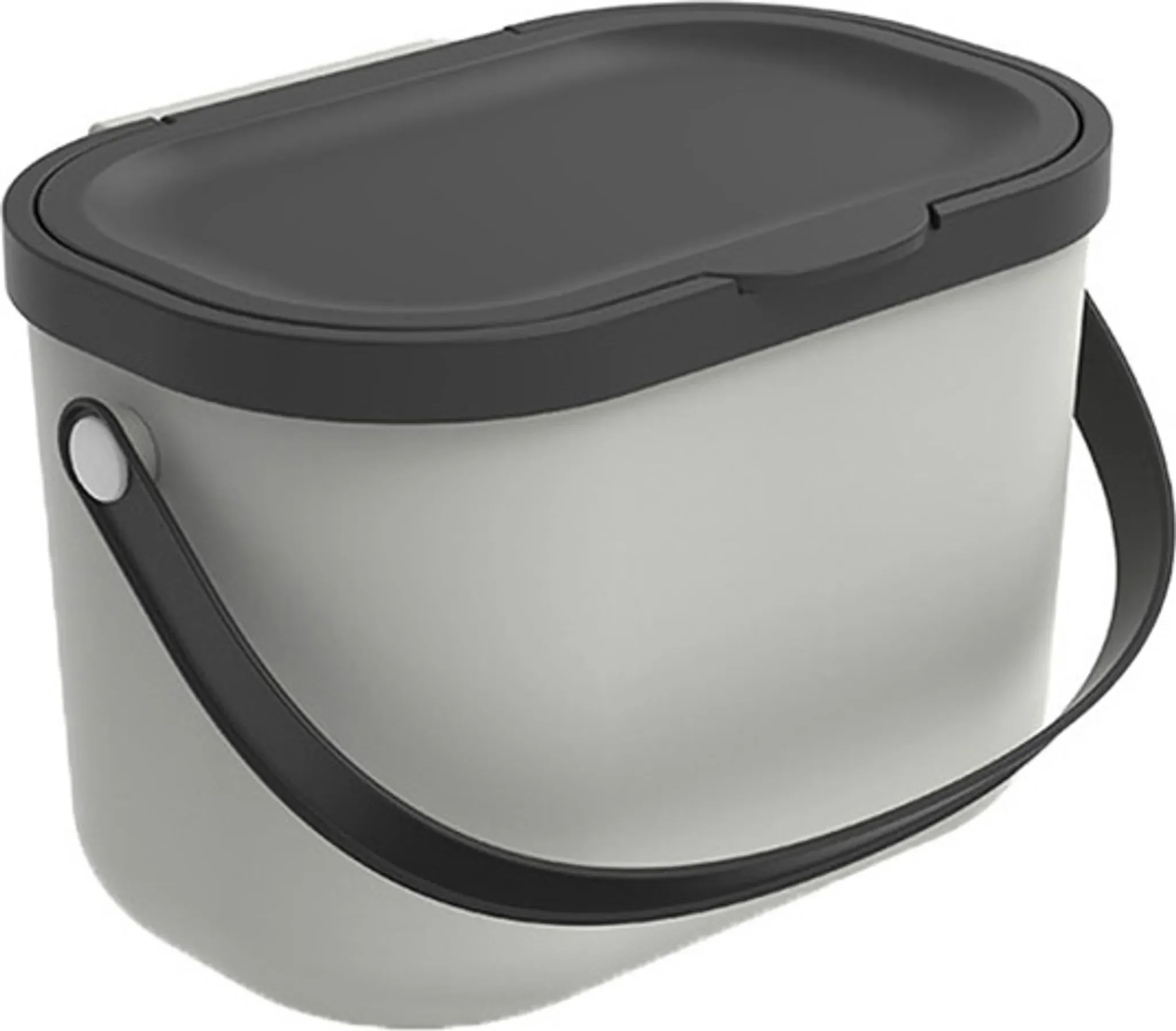 Rotho ALBULA Bioabfalleimer – 3,2 l, mit Deckel & Griffen