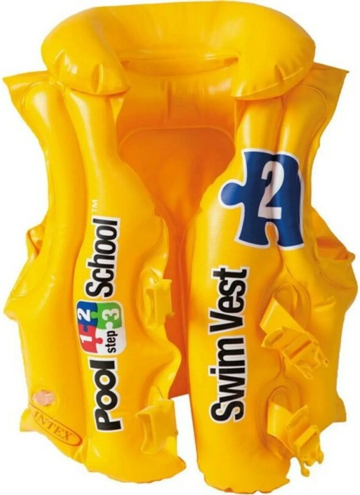 Intex Schwimmweste „Pool School Deluxe“ – 50 × 47 cm, 3–6 Jahre, Gelb