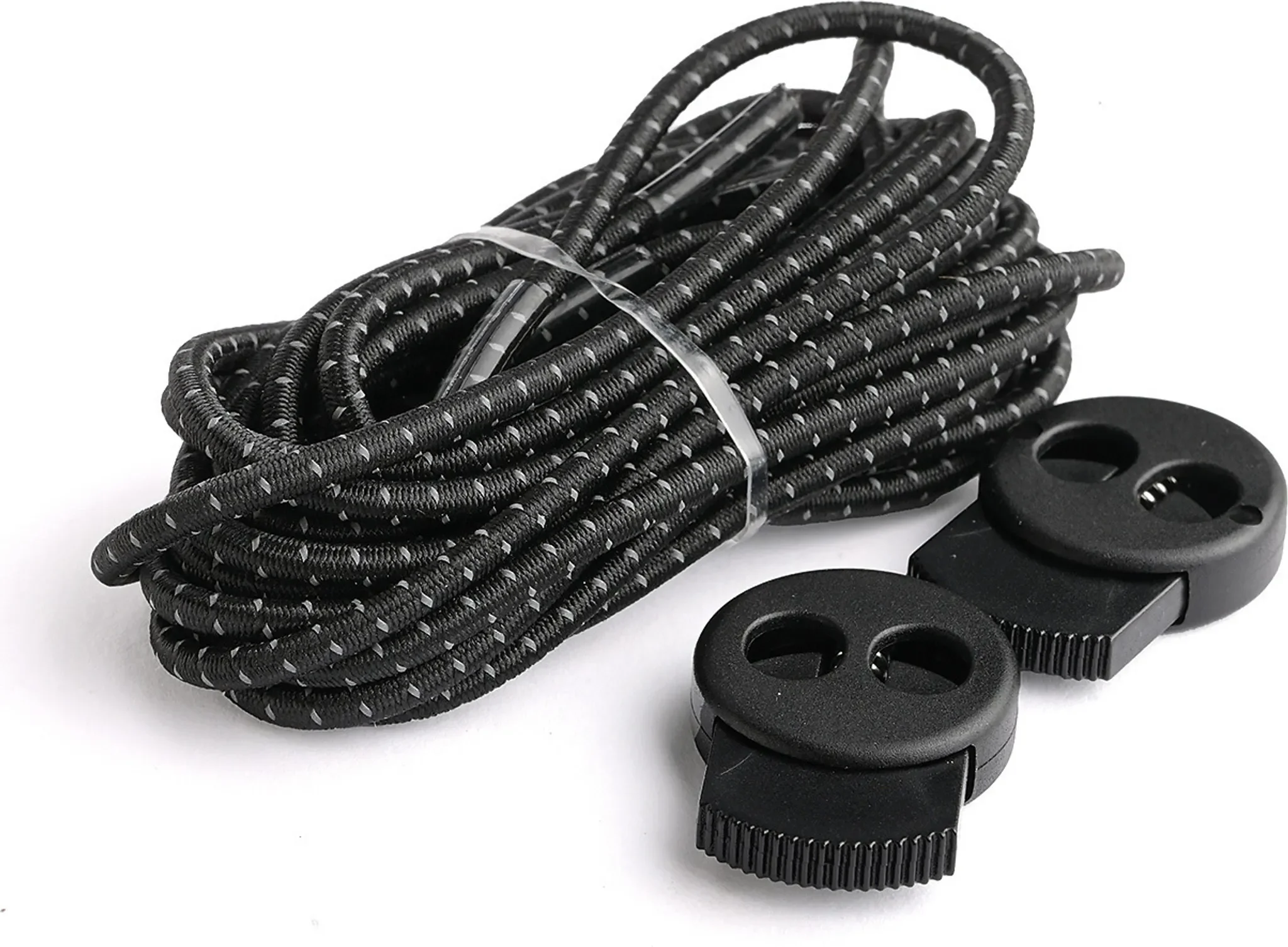 RINGELSPITZ Easy & Active Laces – Schnürsenkel mit Reflektorfaden, Schwarz, 130 cm