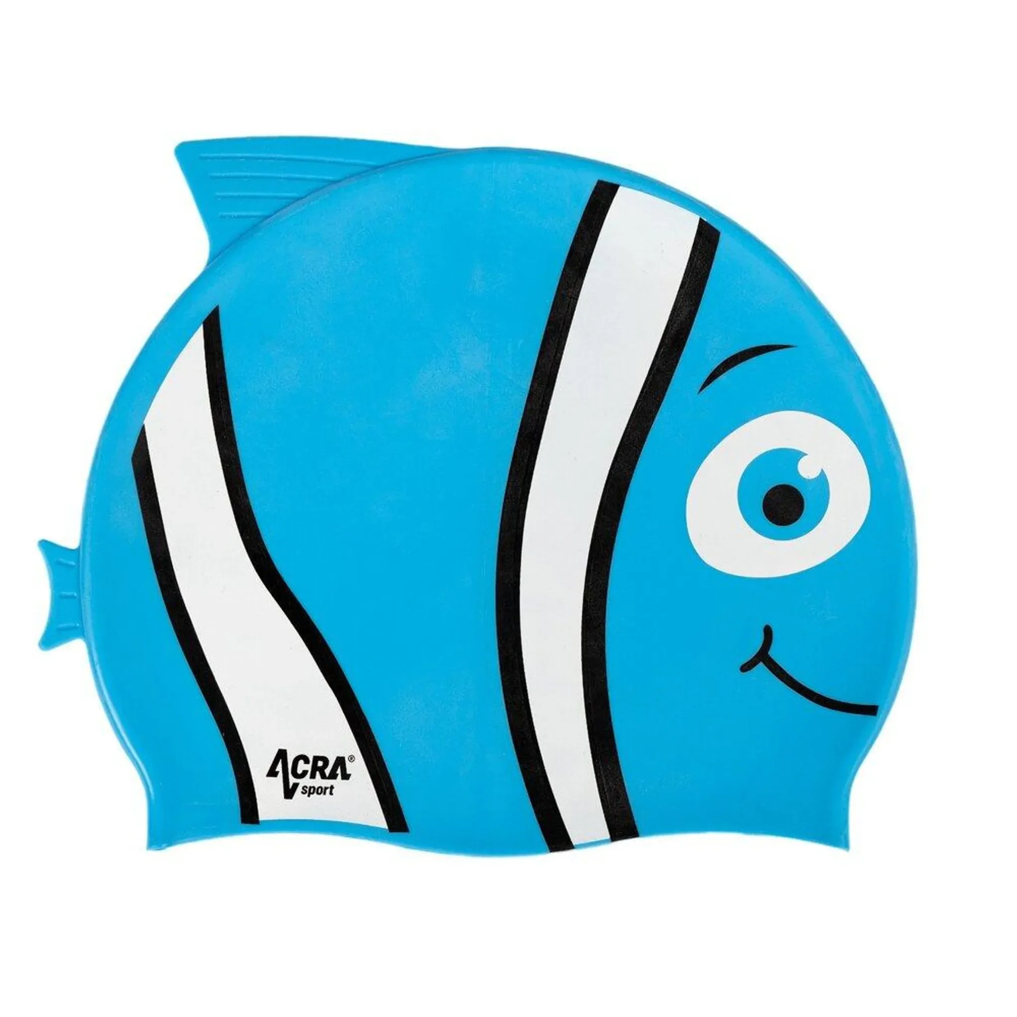 Kinderschwimmkappe NEMO – Blau, 100 % Silikon